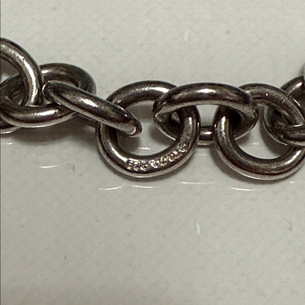 Tiffany & Co. Silver Bracelet with Teal Pouch - Picture 9 of 16